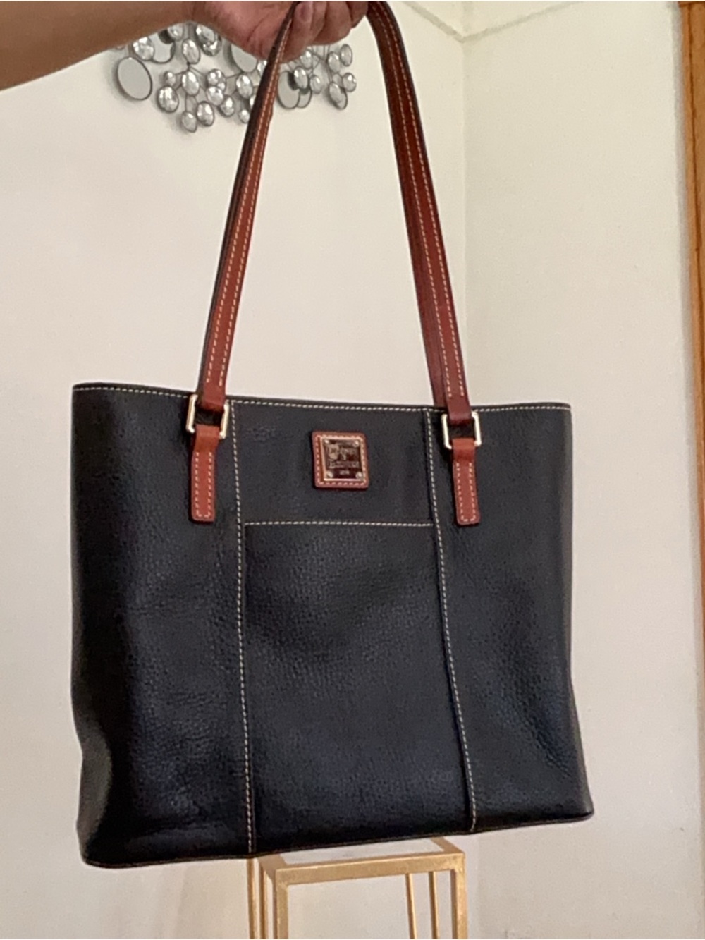 Dooney & Bourke Pebble Lexington Shopper Tote Bag in black